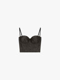 Top bustier con spalline e taglio strutturato