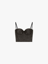 Top bustier con spalline e taglio strutturato