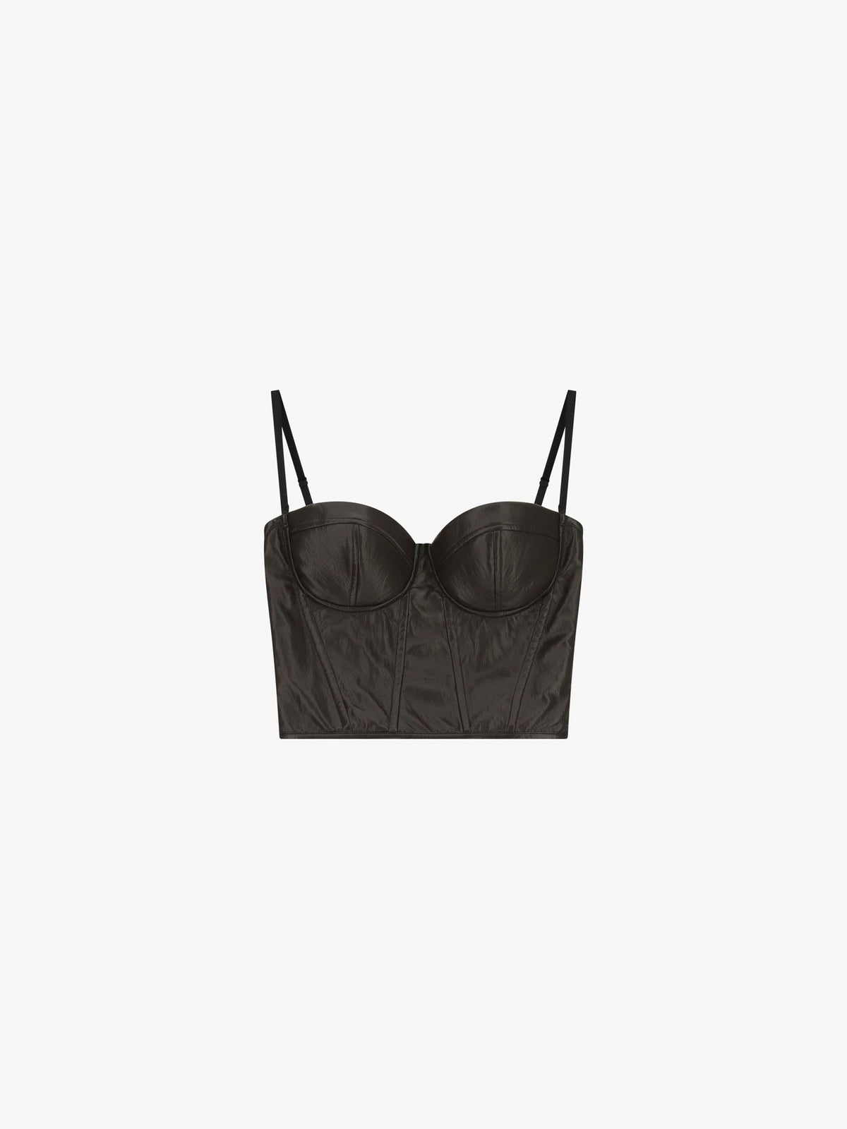 Top bustier con spalline e taglio strutturato