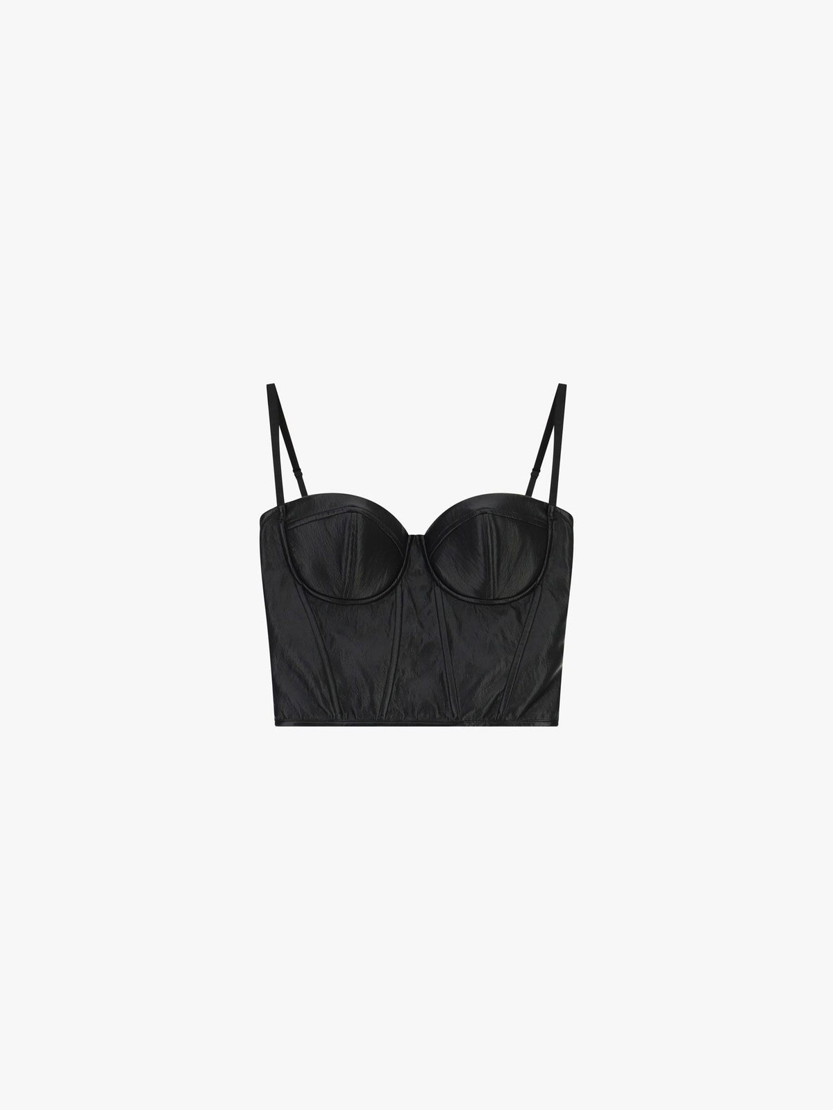 Top bustier con spalline e taglio strutturato