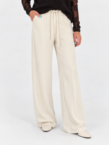 Pantaloni palazzo vita alta con coulisse