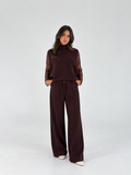Pantaloni palazzo vita alta con coulisse