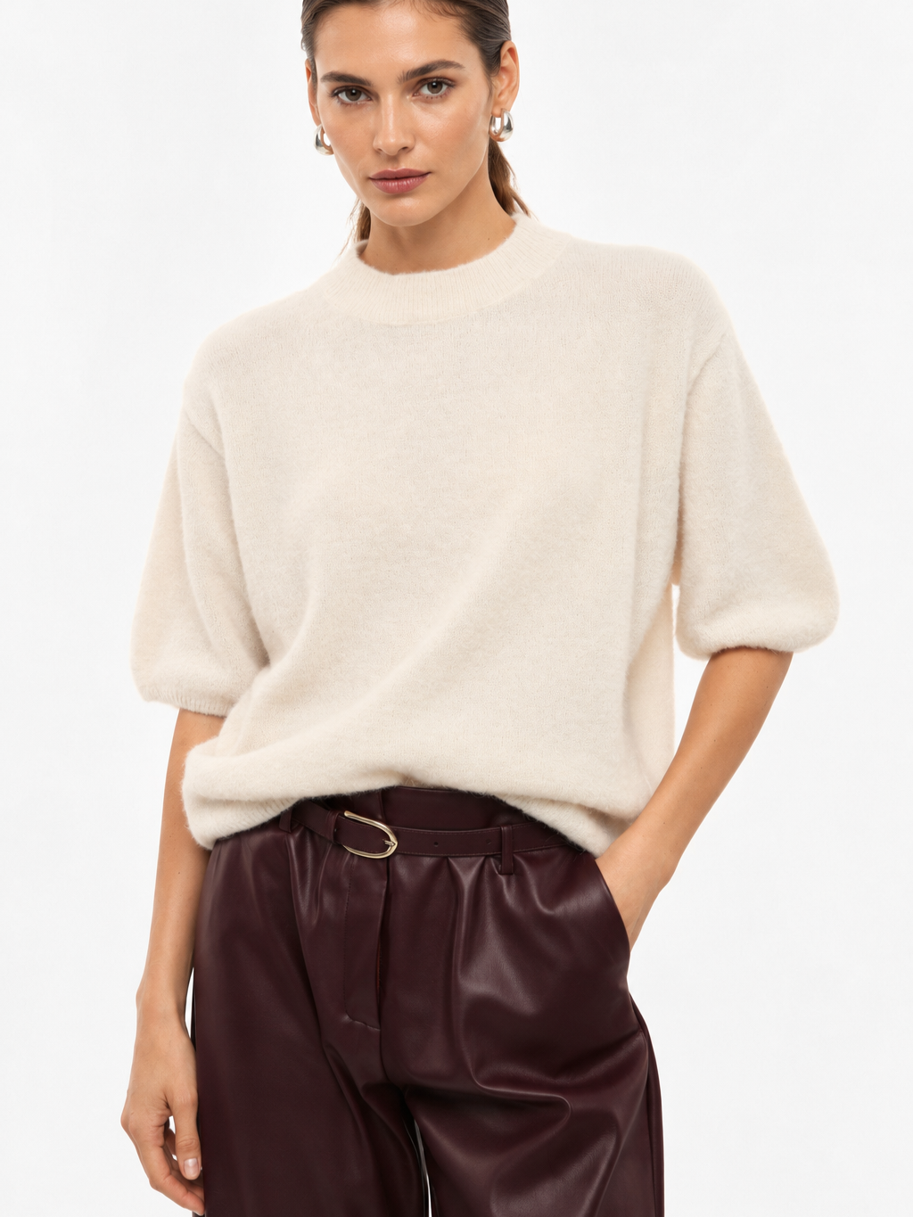 Maglione pullover a maniche al gomito
