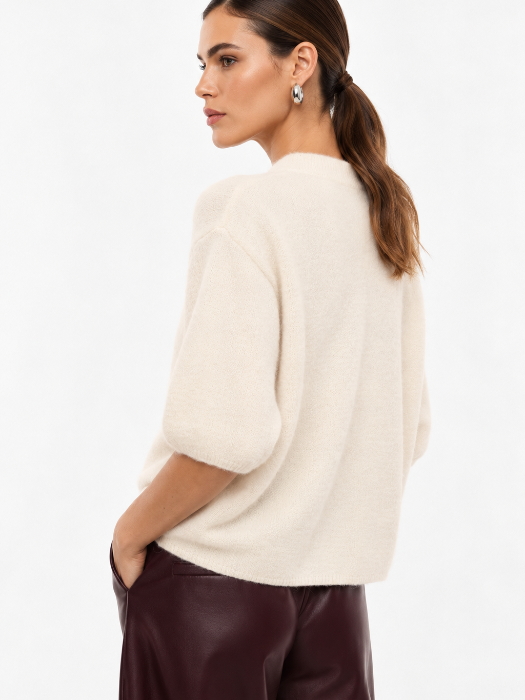 Maglione pullover a maniche al gomito